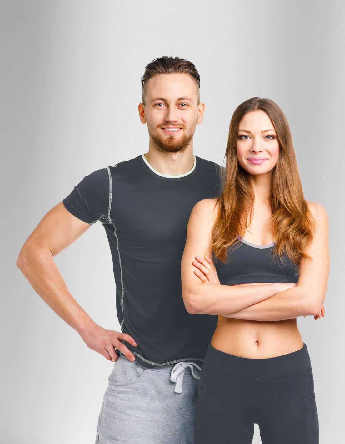 Young couple in workout clothes | Emsculpt NEO | Medical Aesthetics & Wellness of Modesto